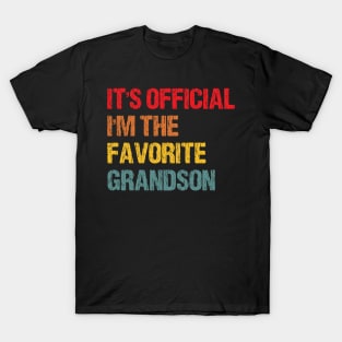 It's Official I'm The Favorite Grandson is a design for a boys Funny . T-Shirt